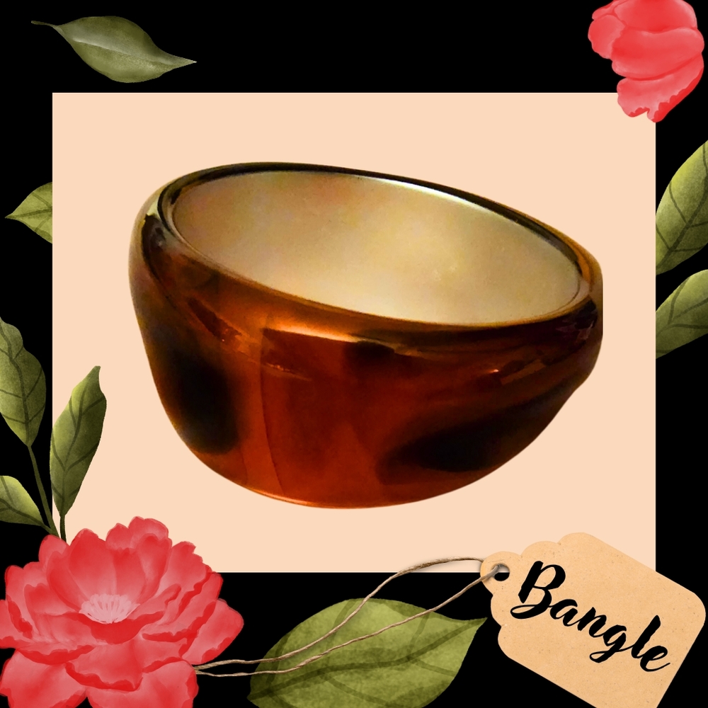 Red Assymetrical Bangle Bracelet